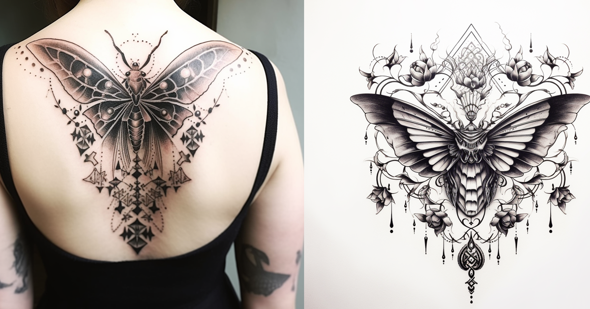 moth tattoo design 3