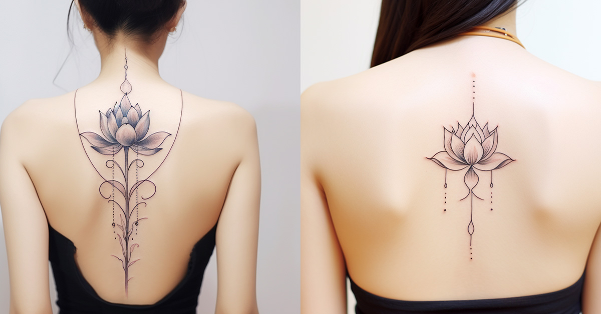 simple lotus tattoo design 1