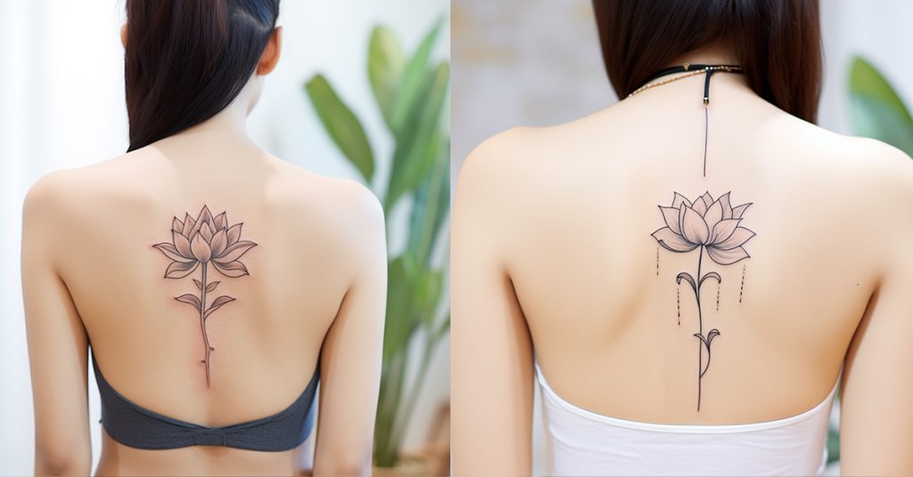 simple lotus tattoo design 1