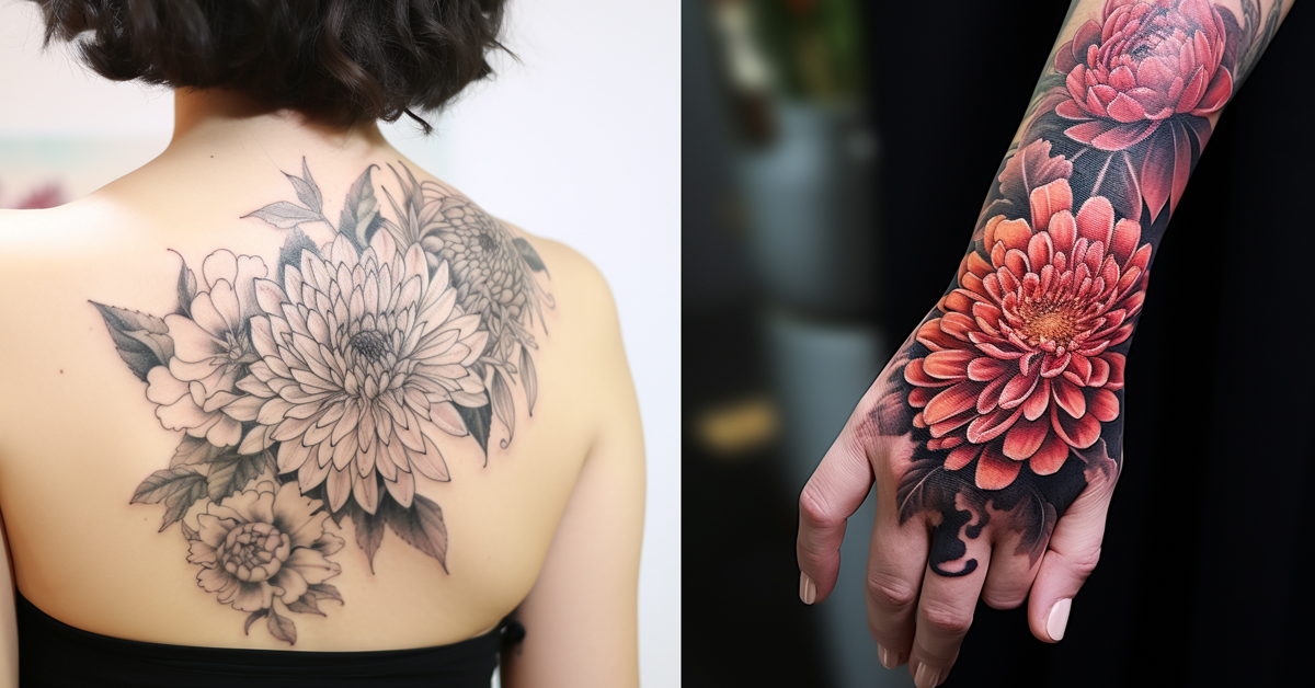 chrysanthemum tattoo design