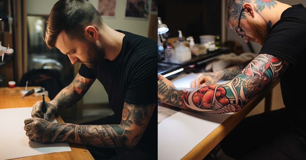 how to design a sleeve tattoo